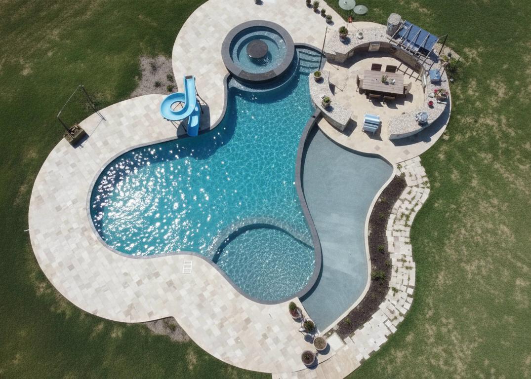 Piscina personalizada de alto padrão com formato exclusivo - Emporium Piscinas